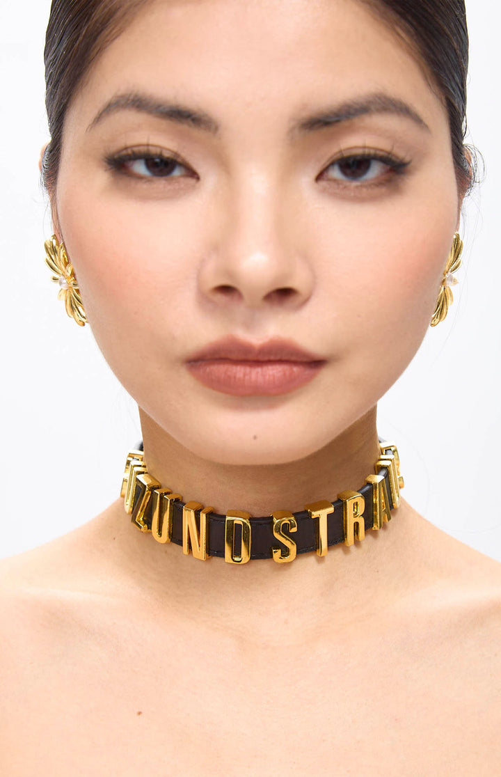 Astra Flower Clip-on Golden Vintage Earrings.